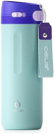 Ideaux Isolierbecher 14oz (420ml) | Doppelwandig | Eign. für Kaffee & Tee - Grün | Auslaufsicher | Reisebef. | Heiß & Ka