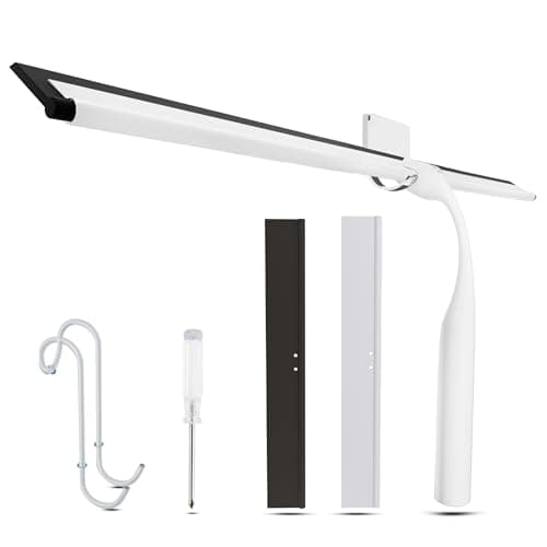 Wunset Groß Silber Abzieher Dusche - 25 cm Silber für Dusche, Bad, Fliesen, Spiegel, Fenster - 6-teiliges Set mit 2 Ersa