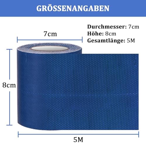 PE Planenband, Reparaturklebeband für Gewebeplanen, für LKW-Abdeckplanen, Markisen und Zelte, weiß, 5M * 8CM