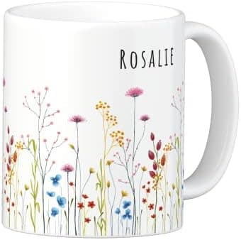 Personalisierte Tasse mit Namen und Motiv – 325ml, Keramik, vers. Farben – Geschenkidee für Männer und Frauen – Jahresta