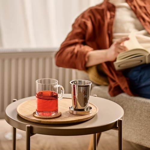 Cosumy Teetasse mit Deckel und Sieb - Ideal für Teebegeisterte - Feinmaschiger Filter & Großes Volumen 400ml - Borosilik