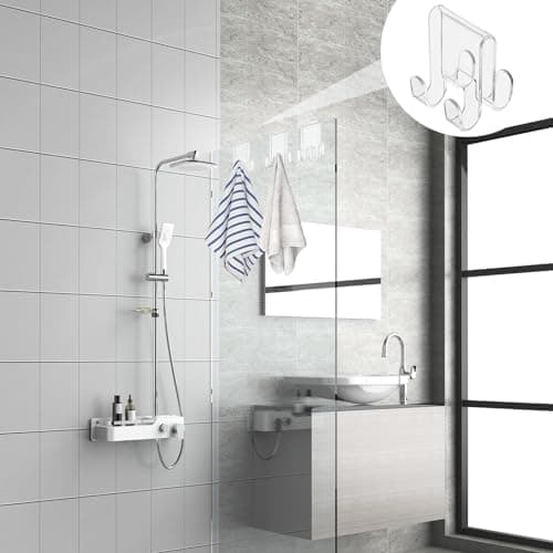 Generisch Doppelhaken Für Acrylglas Duschwand, Badewasserhandtücher Zum Hangen, Glasklusshaken Für Badezimmer - Duschreg
