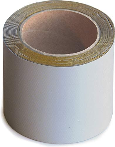 PVC-Reparaturband für LKWs - grau 10 cm x 5 m - perfekt für Plane, Anhängerabdeckungen & Markisen - starke Klebesterke u