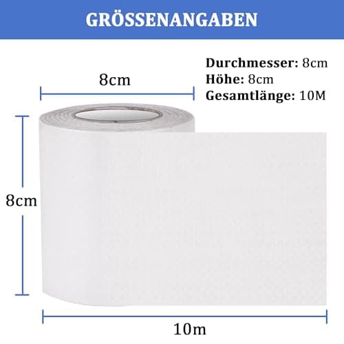 PE Planenband, Reparaturklebeband für Gewebeplanen, für LKW-Abdeckplanen, Markisen und Zelte, weiß, 5M * 8CM