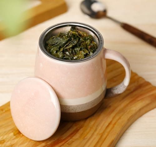 Keramik Teetasse mit Deckel und Sieb, Rosa, Modern für Jedermann, zur Entspannung
| Keramik Teetasse mit Sieb, 400 ml,