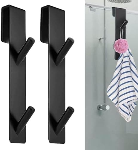 Handtuchhalter Duschwand 2 Stück Silber Haken für glas Geeigneter fürVarious Gebrauchssituationen Handtücher Pyjama Schw