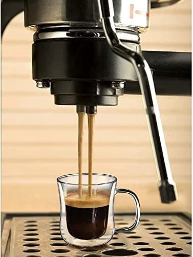 Ecooe Doppelwandige Kaffeetassen Glas 2er Set für Cappuccino und Tee Borosilikatglas