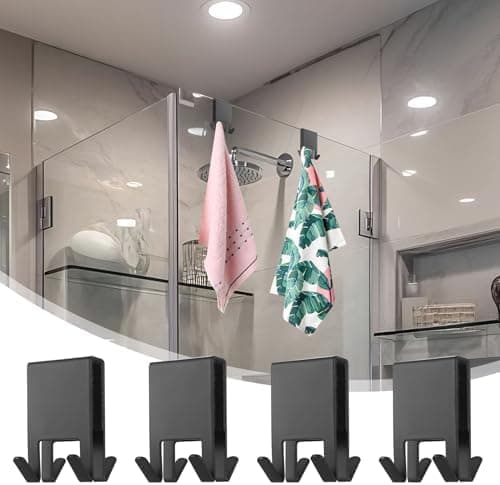 Haken Duschwand für Dusche Handtuchhalter Without Bohren Glastür 5-10 mm  
Doppelseitige Duschhaken für Glasspwand Halte