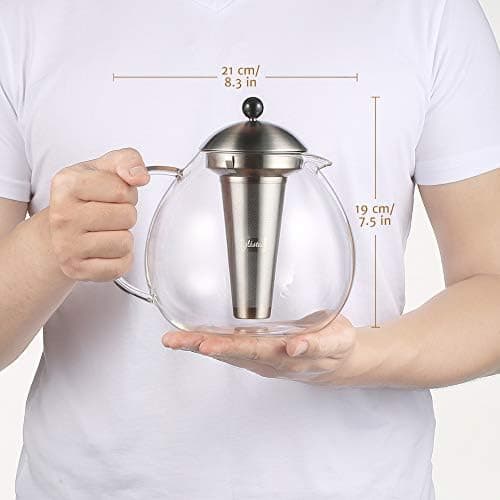 Glastal Bronze Teekanne 1500ml Edelstahl Teewärmer für Teebegeisterteuled
Glastal 1500ml Bronze Teekanne mit Stövchen fü