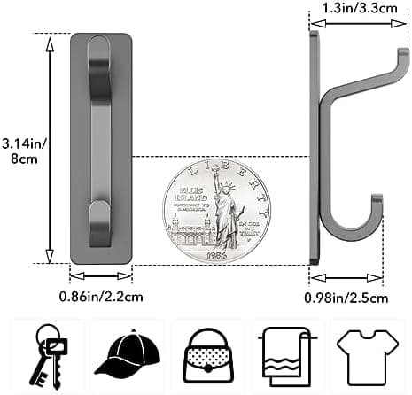 Pickpiff Klebehaken Ultra Stark, Hält Bis Zu 6kg, Nichtrostend, Weiss, 6 Pack