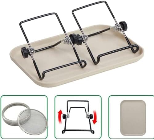 Sprossenglas Keimglas 2er Set - Anzuchtset Für Köstliche Frische Sojasprossen und Micro-Greens mit 1 Wasserschale und 2