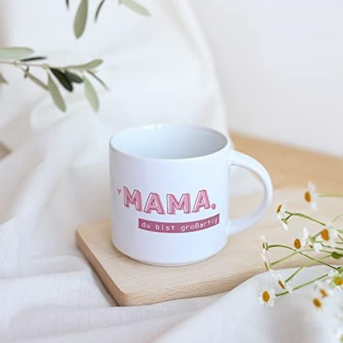 Odernichtoderdoch Tea-Rex Tasse - Keramik Kaffeebecher für Begeisterte - Esszimmer & Büro - Weiße Vase Form, 0,4 L