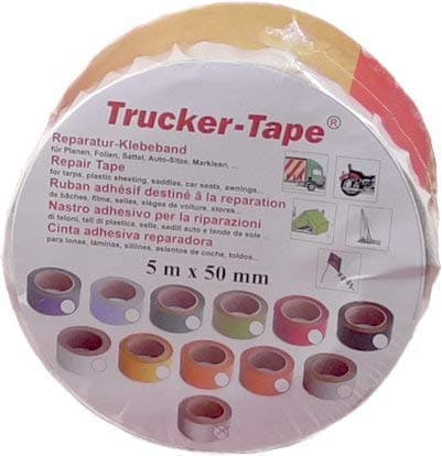 PVC-Reparaturband für LKWs - grau 10 cm x 5 m - perfekt für Plane, Anhängerabdeckungen & Markisen - starke Klebesterke u