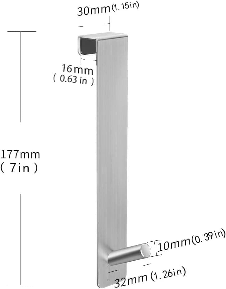 ARTOYS Silber Duschhaken ohne Bohren – 4 Stück für Badezimmerglas 8mm, Kleiderhaken, Duschbad