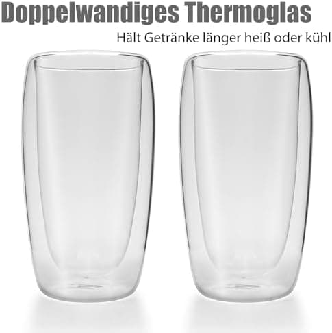 BigDean Doppelwandige Latte Macchiato Gläser 300 ml Geschenkverpackung
| BigDean Teetassen und Kaffeegläser 300 ml dopp