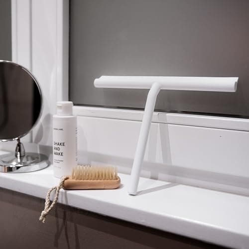 Silikon Duschabzieher ohne Bohren für Duschkabinenabzieher - Extra breiter Abzieher & Wischer - 24 cm Lippe