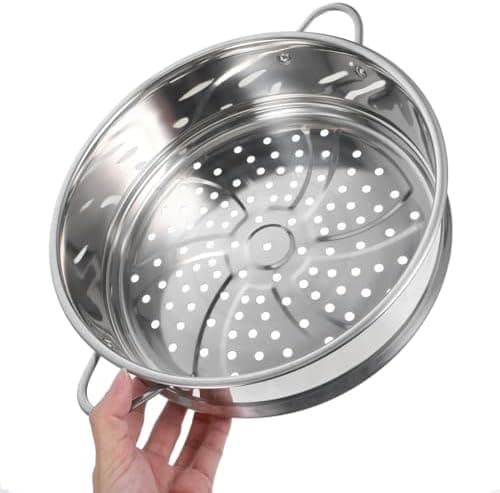 Homoyoyo Dampfgarer - Edelstahl, Doppelgriffe, Stapelbar - Ideal für Küche und Restaurant - Gemüse, Knödel, Brötchen