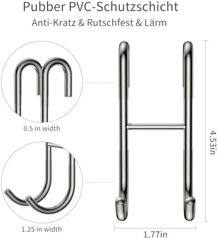 Duschhaken Silber 3 Stück für Glasscheibe ≤ 10mm & 30mm Badezimmerschleuse Halterung