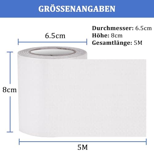 PE Planenband, Reparaturklebeband für Gewebeplanen, für LKW-Abdeckplanen, Markisen und Zelte, weiß, 5M * 8CM
