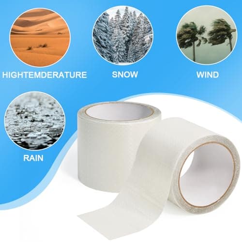 Transparentes Reparaturband für Zelte und Markisen 8cm x 8m Wasserfest Durchsichtig Zelt-Reparatur-Klebeband 8cm x 8m
