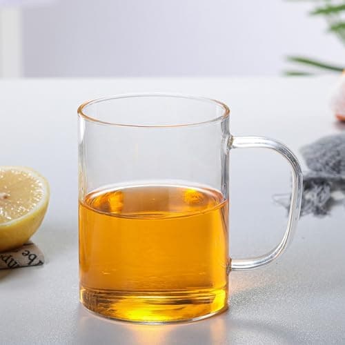 Borosilikatglas Teegläser Set für Heiß- und Kaltgetränke
| Teesieb Gläser 500ml mit Henkel und Deckel, perfekt für Tee