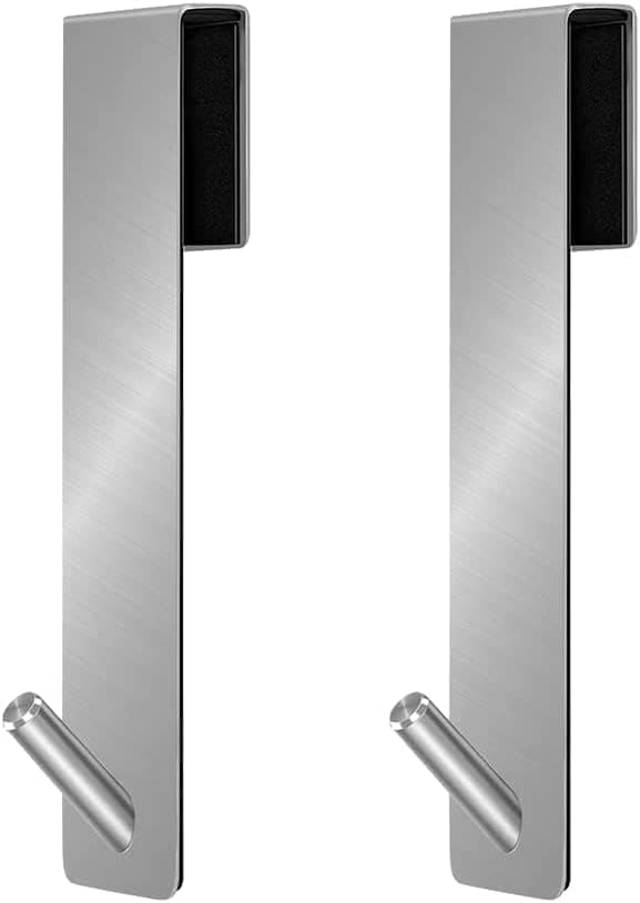 Duschhaken ohne Bohren Edelstahl 4 Stück Silber Gummi Schutz Bad Handtücher
