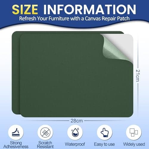 Selbstklebender Textilkleber 10x200cm, Wasserdicht Repair Patch, Zelt Stoffspar Patch für Sofa RV Markisen Stühle