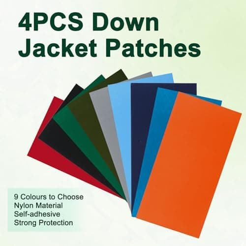 45 Stück Daunenjacke Selbstklebend Reparatur Klebeband für Jacken und Zelte
| Daunenjacke Flicken Reparatur Klebeband S