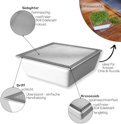 Hochwertiges Sprossenglas Keimglas Set Bambus – für Sprossenkeime – inkl. Deckel & Anleitung – Keimglas 2er Set