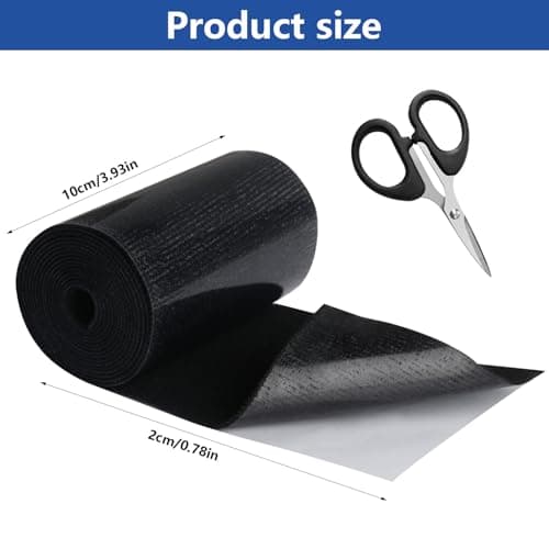 Flicken Selbstklebend Stoffklebeband Schwarz für Textil-Reparaturen und -Klebeprojekte