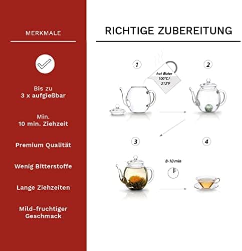 Creano Doppelwandiges Thermoglas für Männer und Frauen | Extra Großes Hitzebeständiges Kaffeeglas/Teeglas | 400ml inkl.