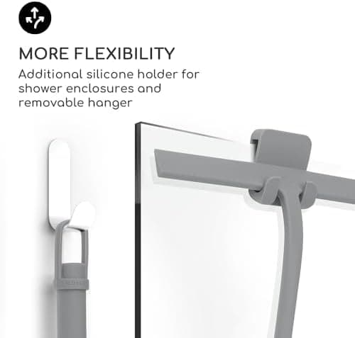 Gütewerk hygienischer Silikon-Abzieher, Badezimmer Zubehör 28cm Halterung ohne Bohren