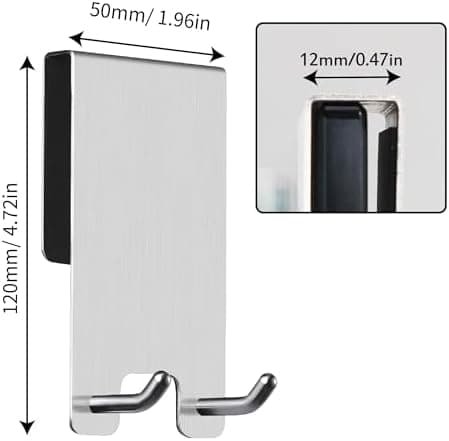 ZUNTO Handtuchhaken Edelstahl Duschwand ohne Bohren
| ZUNTO Glasdicken 6-12 mm Handtuchhaken Haken Duschwand
| ZUNTO Du