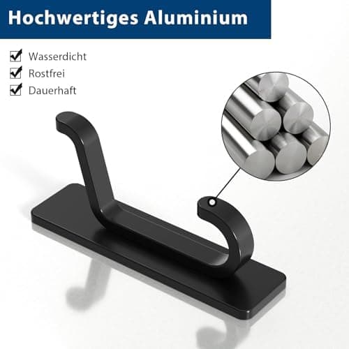 Pickpiff Klebehaken Ultra Stark, Hält Bis Zu 6kg, Nichtrostend, Weiss, 6 Pack