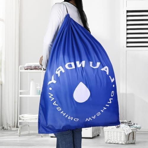 AiQInu Wäschesäcke mit Kordelverschluss für Studenten im Schlafsaal und Reisen, 60 x 85cm Global Recycled Standard