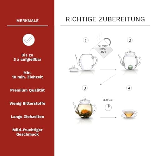 Creano Doppelwandiges Thermoglas für Männer und Frauen | Extra Großes Hitzebeständiges Kaffeeglas/Teeglas | 400ml inkl.