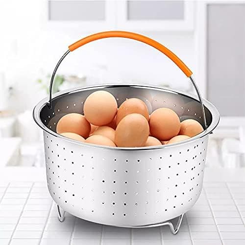 Edelstahl Dampfgarer Dampfeinsatz, Instant Topf Zubehör - Kochen & Gemüse Dampfkorb, Dämpfkorb für Schnellkochtopf mit S