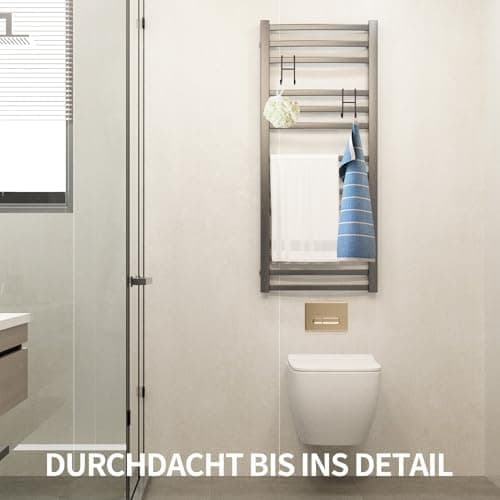 4 Stück Edelstahl Duschwandhaken – Handtuchhalter für Badezimmer ohne Bohren, ideal für Glastüren
| Edelstahl Duschhake