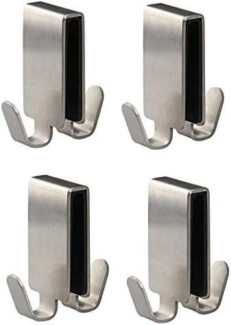 Fackelmann Doppelhaken für Glasduschwand TECNO Silber Handtuchhalter Edelstahl