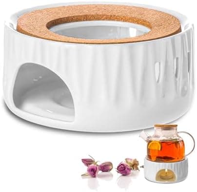Ecoe Stövchen Teewärmer Kaffeewärmer 320ML Edelstahl mit Teelichtofen und Teelichthalter für Tee und Kaffee