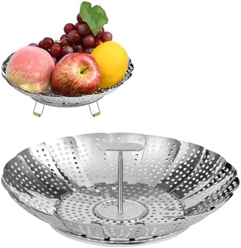 Dampfeinsatz für Topf Edelstahl, Gemüsedampfkorb, Meeresfrüchten Dampfeterminestbar (18-28cm)