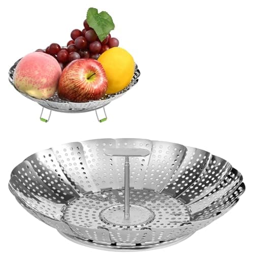 Dampfeinsatz für Topf Edelstahl, Gemüsedampfkorb, Meeresfrüchten Dampfeterminestbar (18-28cm)