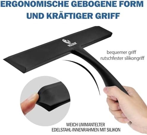 Duschabzieher Silikon Anti-Rost Weiß für Duschtür Spiegel und Fensterreinigung