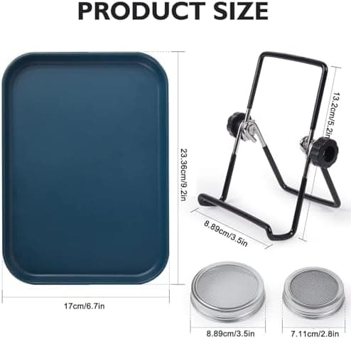 Sprossenglas Keimglas 2er Set - Anzuchtset Für Köstliche Frische Sojasprossen und Micro-Greens mit 1 Wasserschale und 2