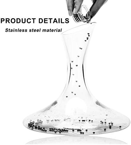 Edelstahl-Reinigungsperlen 3mm für Dekanter und Flaschen – 2×400 Stück Reinigungsperlen – Flaschenreinigen Perlen für Va