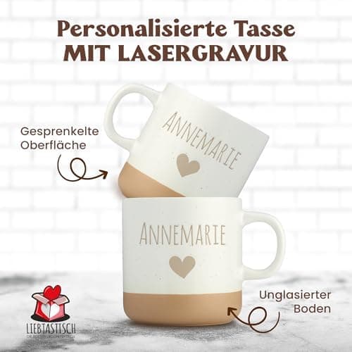 Gravur Tasse mit Namen - Personalisiert - Geschenk für Freundin