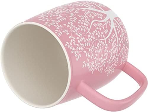 Amapodo XXL Teetasse - Plastikfreie 600ml Porzellantasse mit Deckel und Sieb - Weiß - Perfekt für Tee-Liebhaber - Großes