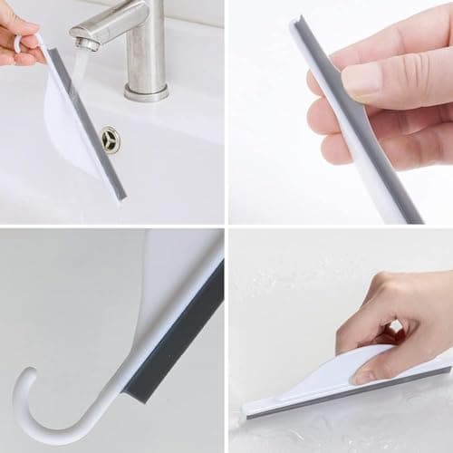2 Stück Silikon Abzieher für Dusche und Fenster - Glasabdeckungen mit Hochhalten und Einfachentfernung | 10 Stück / Set