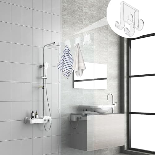 Haken Für Glasduschwand 4 X 2 Stück Acryl Über Glastür Transparent Handtuch Und Waschlappen
| Doppelhaken Duschwand 8 S