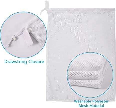 Eono 3 Set robusten Mesh Wäschesack für College-Studenten und Wohnungsbewohner - Super groß und 1 groß mit Kordelzug Ver
